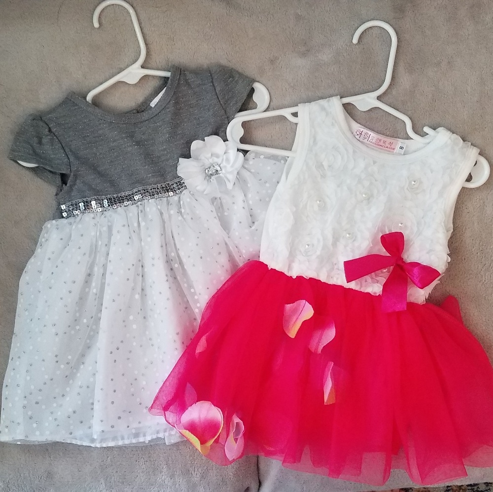 3/$12 Lot of 2 Toddler Party Dresses